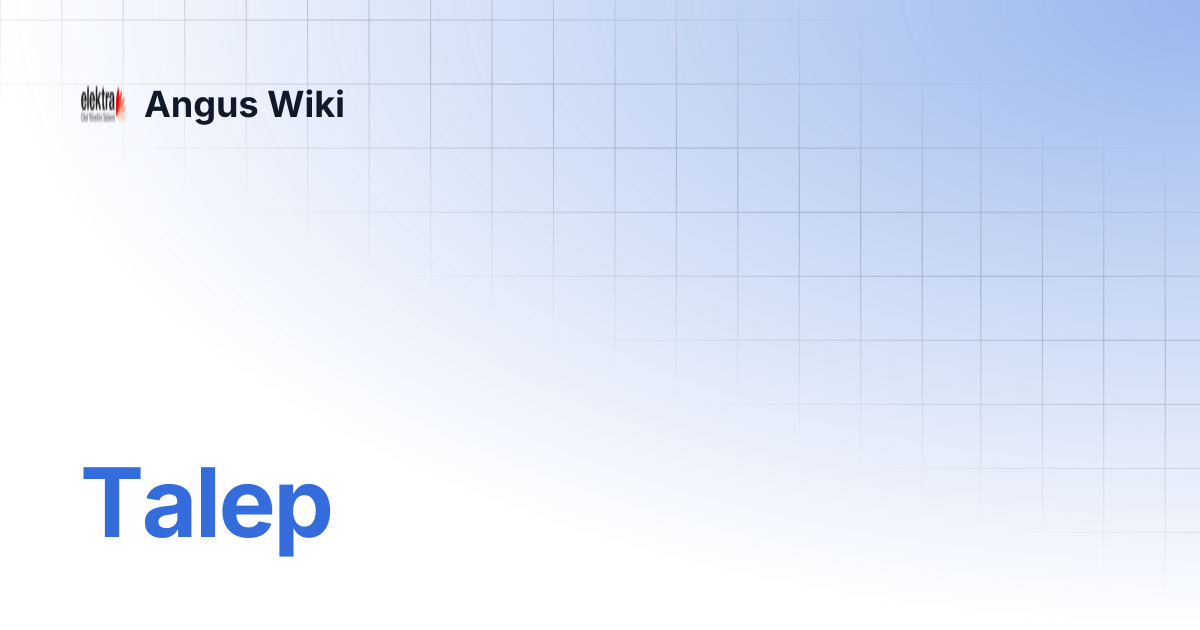 Talep | Angus Wiki